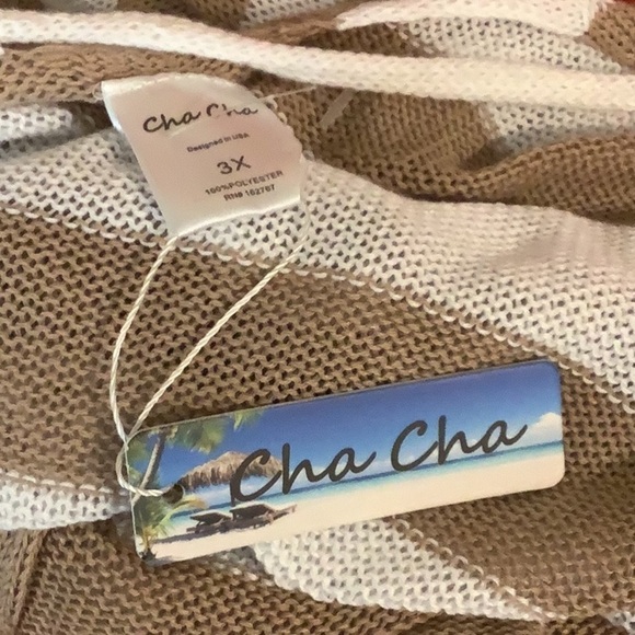 Cha Cha Striped Side Slit marked size 3X but would fit an extra large. New - Picture 7 of 10